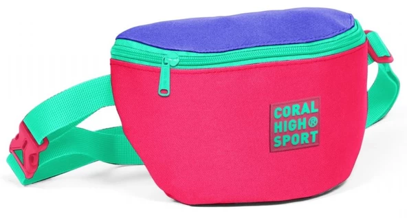 Coral High Sport Narciceği-Yeşil İki Bölmeli Bel Çantası ürün görseli 1