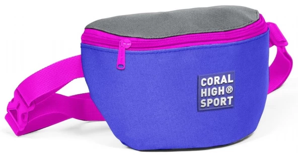 Coral High Sport Mor-Gri İki Bölmeli Bel Çantası ürün görseli 1