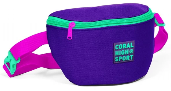 Coral High Sport Pembe-Mor İki Bölmeli Bel Çantası ürün görseli 1