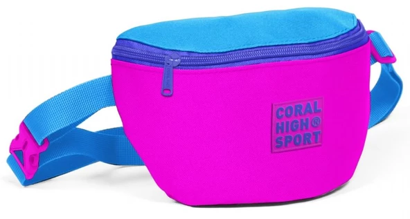 Coral High Sport Pembe-Mavi İki Bölmeli Bel Çantası ürün görseli 1