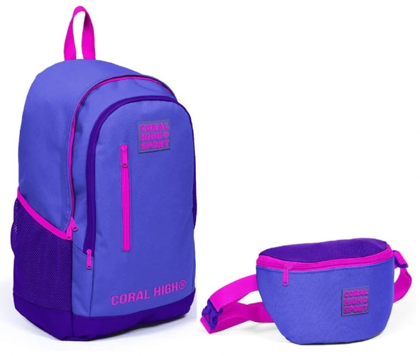 Coral High Sport Lavanta Mor İlkokul Ortaokul Lise Çanta Seti ürün görseli 1
