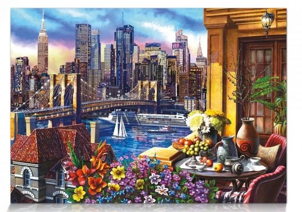 Star Puzzle Uyumayan Şehir Brooklyn 2000 Parçalık Puzzle ürün görseli 1