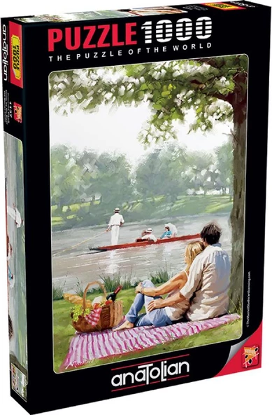 Anatolian 1000 Parça Romantik Piknik Puzzle - Resim 2
