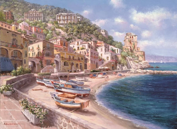 Anatolian 1000 Parça İtalya Sahili Puzzle - Sam Park ürün görseli 1