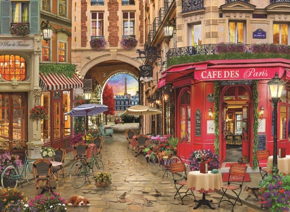 Anatolian 1000 Parça Paris Cafe Puzzle - David Maclean ürün görseli 1