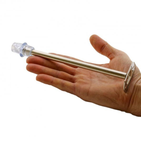 Kapı Stoperi Tamponu 20 cm Krom Metal Vidalı Kapı Stopu Silikonlu - Resim 2