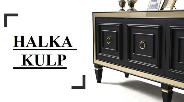 Halka Sarkaç Krom Tek Vidalı Mobilya Kulp Düğme - Resim 3