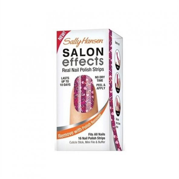 Sally Hansen Salon Effects - Gerçek Ojeden Yapılan Desenli Tırnak Bantları - Are You Single 4422-04 ürün görseli 1