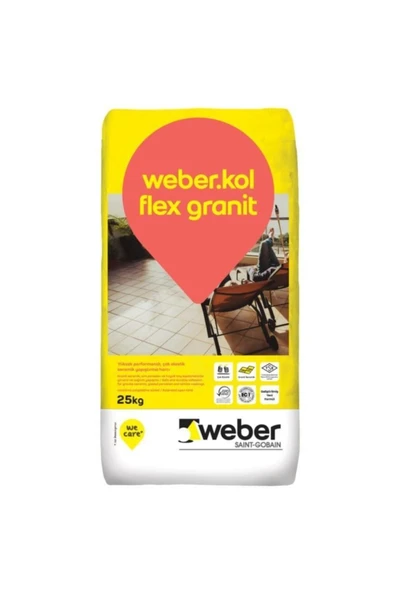 Weber Kol Flex Granit Gri 25kg(Yüksek Performanslı Yapıştırıcı) ürün görseli 1