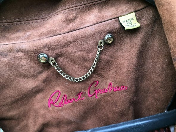 Robert Graham Eskitilmiş Erkek Ceket 50 2. El - Resim 3