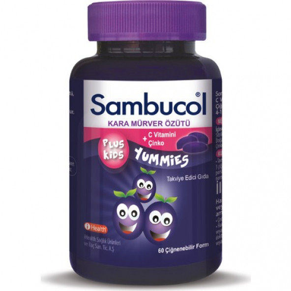 Sambucol Plus Kids Yummies 60 Çiğneme Tableti ürün görseli 1