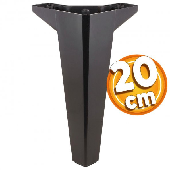 Sedir Lüks Mobilya Kanepe Sehpa TV Ünitesi Koltuk Ayağı 20 cm Siyah Baza Ayak ürün görseli 1