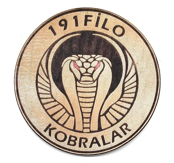 191 FİLO KOBRALAR Deri PEÇ - Arma - Askeri Patch ürün görseli 1