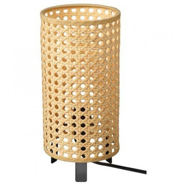 Masa Lambası Bej-Siyah 26 cm MeridyenDukkan Abajur 8.6 W Aydınlatma Dekorasyonu ürün görseli 1