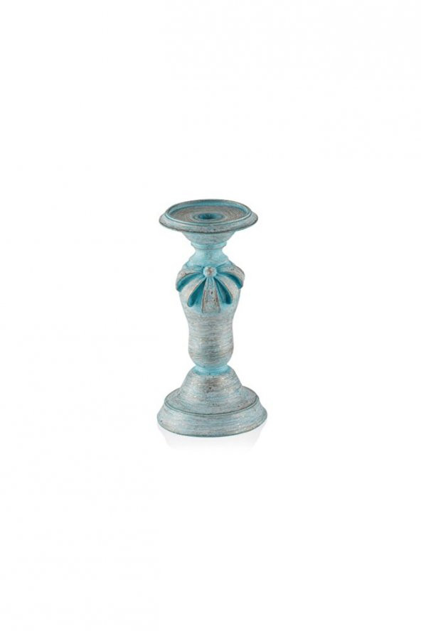 Mavi Kurdeleli Küçük Mumluk 23X12 Cm Pr30-1031 ürün görseli 1