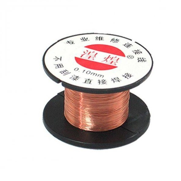 Emaye Kaplı Bakır Yol Çekme Teli 0,10mm 10 Metre ürün görseli 1