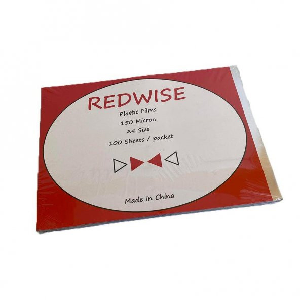 Redwise A4 Şeffaf Cilt Kapağı 150 Micron 100'lü Paket - Asetat Kağıdı ürün görseli 1