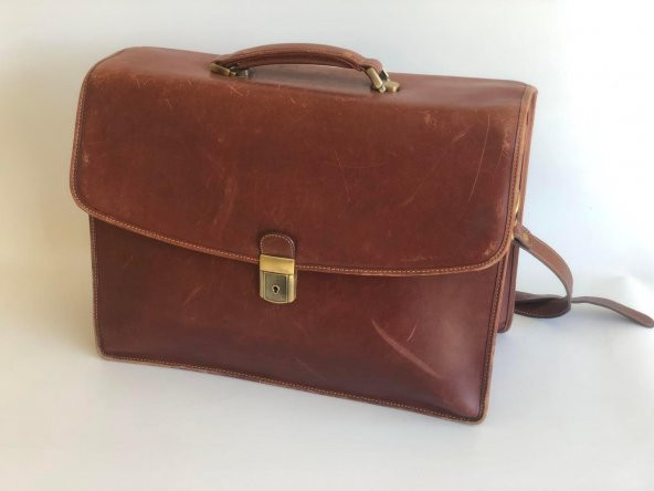 Tandi Vintage Deri Unisex Askılı Omuz El Çantası 2.El ürün görseli 1