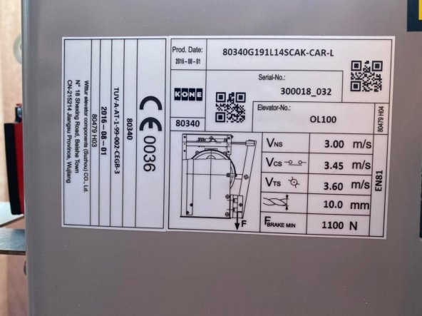 Wittur OL100 Asansör Aşırı Hız Regülatörü - Resim 7