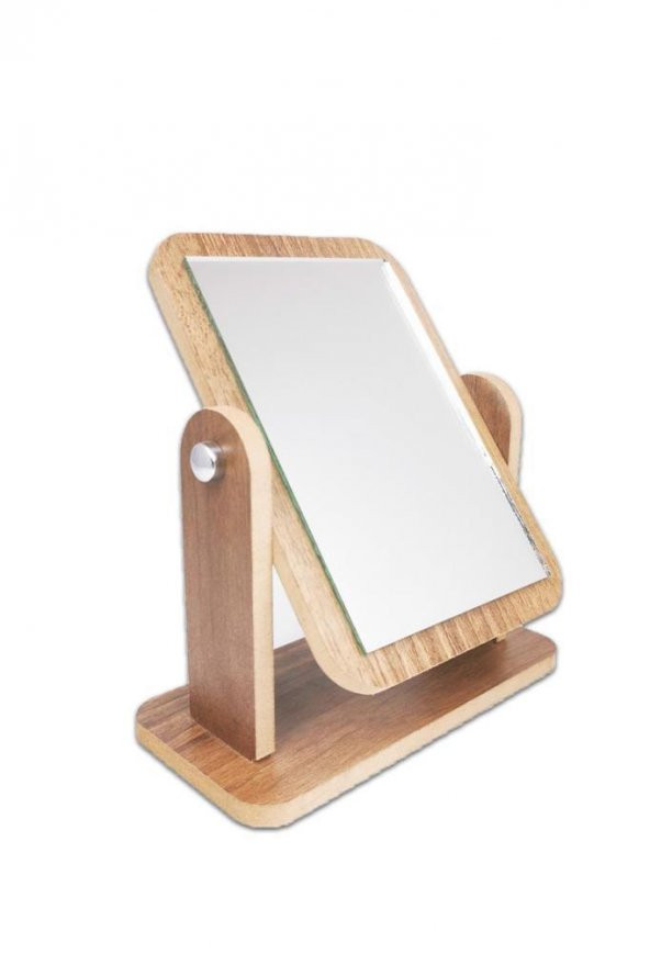 Bambu Standlı Ayarlanabilir Dikdörtgen Makyaj Aynası 21cm ürün görseli 1