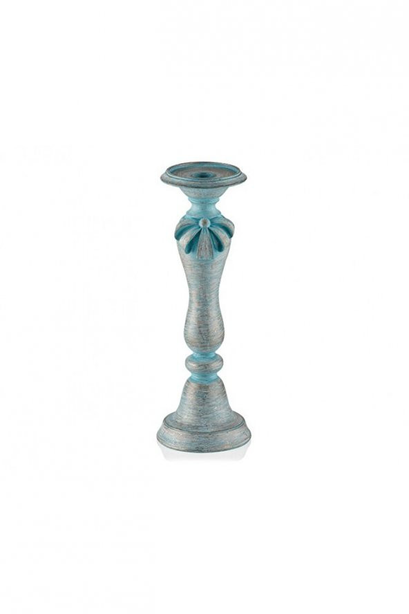Mavi Kurdeleli Büyük Mumluk 33X12 Cm Pr30-1033 ürün görseli 1
