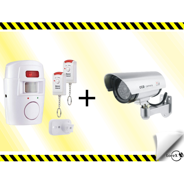 Lorex LR-D11IR Caydırıcı Sahte Kamera + LR-NG300 Kablosuz Hırsız Alarm Sistemi ürün görseli 1