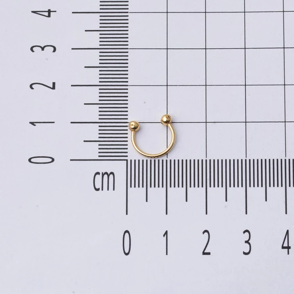 14 Ayar Altın Kıkırdak Piercing Küpe - Resim 6