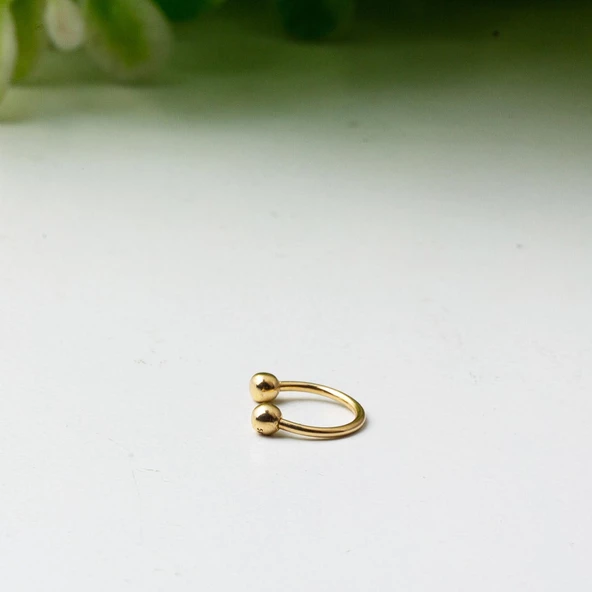 14 Ayar Altın Kıkırdak Piercing Küpe - Resim 3