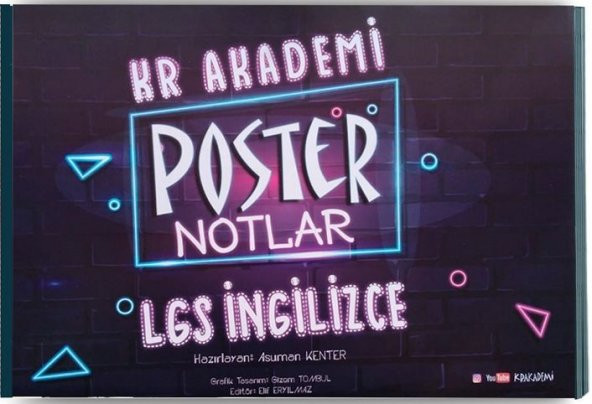 8. Sınıf LGS İngilizce Poster Notlar KR Akademi ürün görseli 1