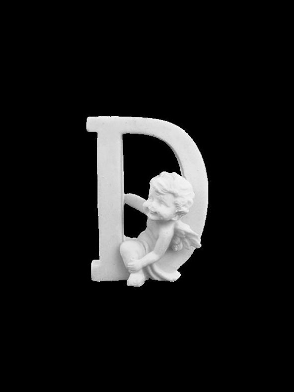Polyester Harf Melekli -D- 7,5x5,5cm P391 ürün görseli 1