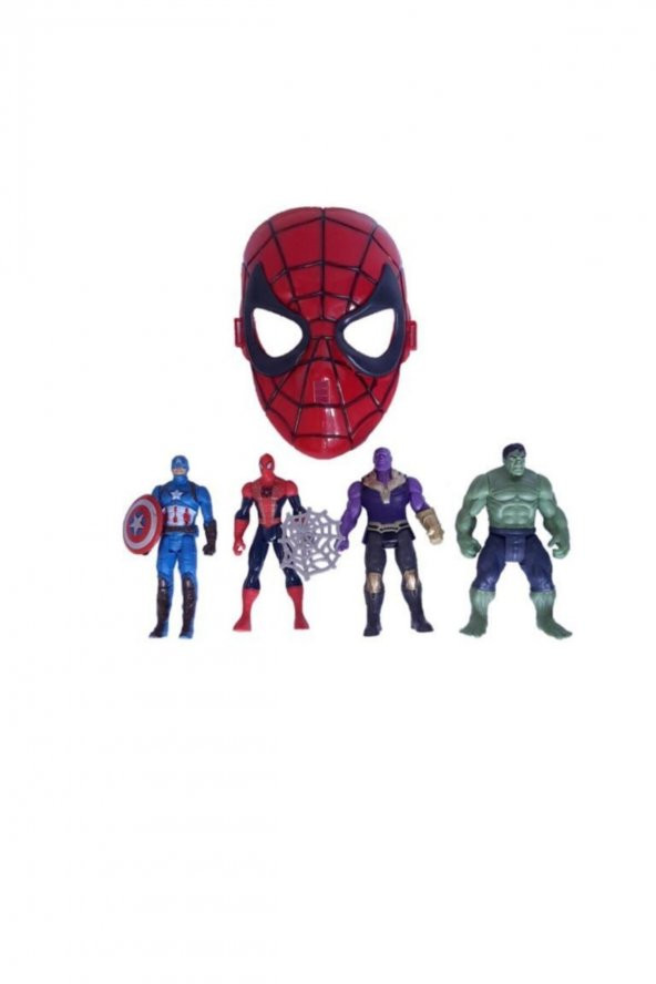 Işıklı Hulk Spiderman Thanos Ve Kaptan Amerika Spiderman Maskeli Süper Kahramanlar ürün görseli 1