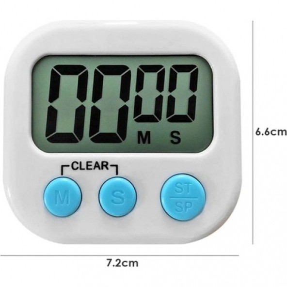 Dijital Ekranlı Alarmlı Mıknatıslı Mutfak Zamanlayıcı Fırın Timer B76 ürün görseli 1