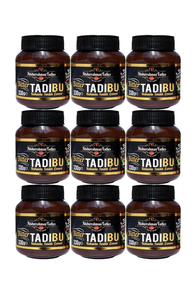 Tadıbu BİTTER Kakaolu Fındık Ezmesi 330 GR x 9 Adet ürün görseli 1