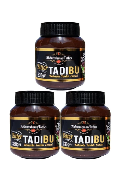 Tadıbu BİTTER Kakaolu Fındık Ezmesi 330 GR x 3 Adet ürün görseli 1