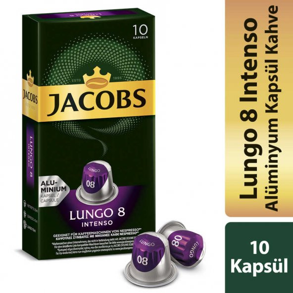 Jacobs Lungo Intenso 8 Kapsül Kahve 10 Kapsül ürün görseli 1