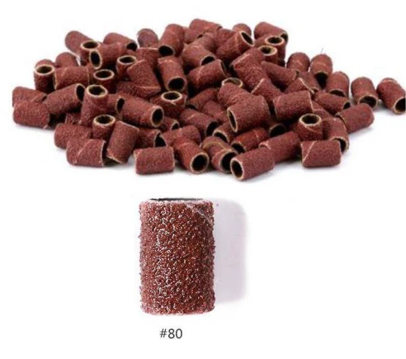 Dremel Proxxon Gravür Aleti için 80# Kum Davul Zımpara 100 Adet ürün görseli 1