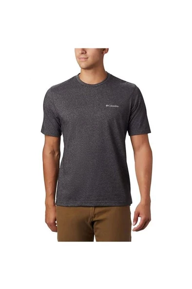 Columbia Csc M Basic Sm Logo Brushed Ss Tee Erkek Kısa Kollu Tişört Gri CS0282-012 ürün görseli 1