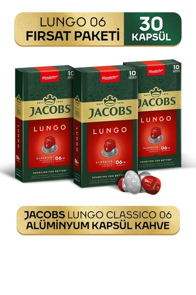 Jacobs Lungo 6 Classico Kapsül Kahve 30 Kapsül ürün görseli 1