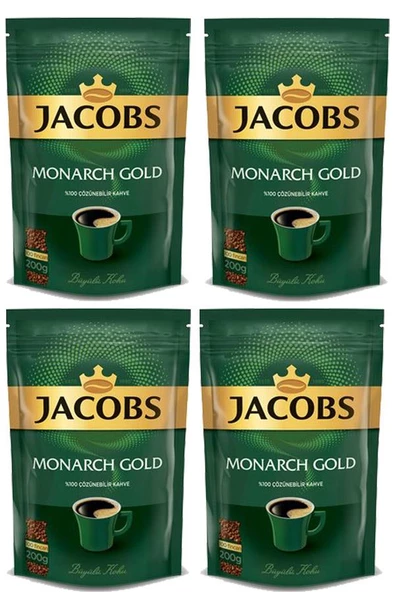 Jacobs Monarch Gold Kahve 800 gr Eko Paket(200 gr x 4 Adet) ürün görseli 1