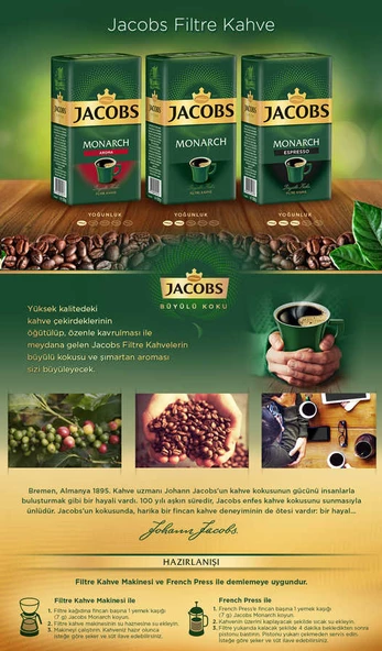 Jacobs Monarch Filtre Kahve 250 gr - Resim 2