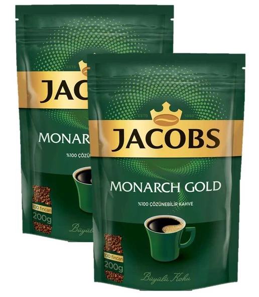 Jacobs Monarch Gold Kahve 400gr (200 gr x 2) Ekonomik Paket ürün görseli 1