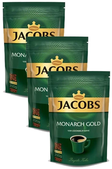 Jacobs Monarch Gold Kahve 600 gr Eko Paket(200 gr x 3 Adet) ürün görseli 1