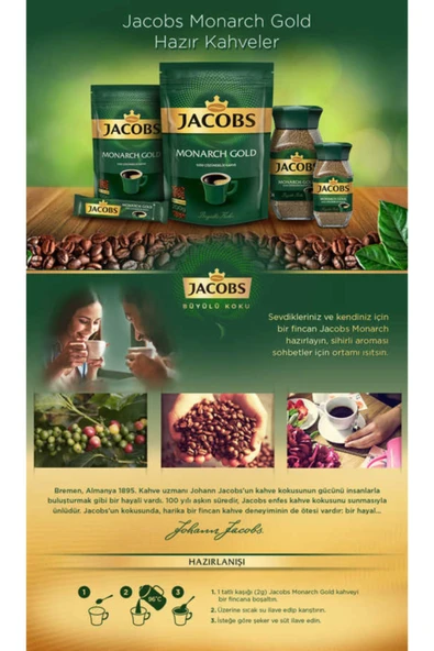 Jacobs Monarch Gold Kahve 200 gr Eko Paket - Resim 2