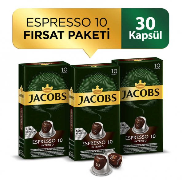 Jacobs Espresso 10 Intenso Kapsül Kahve 30 Kapsül ürün görseli 1