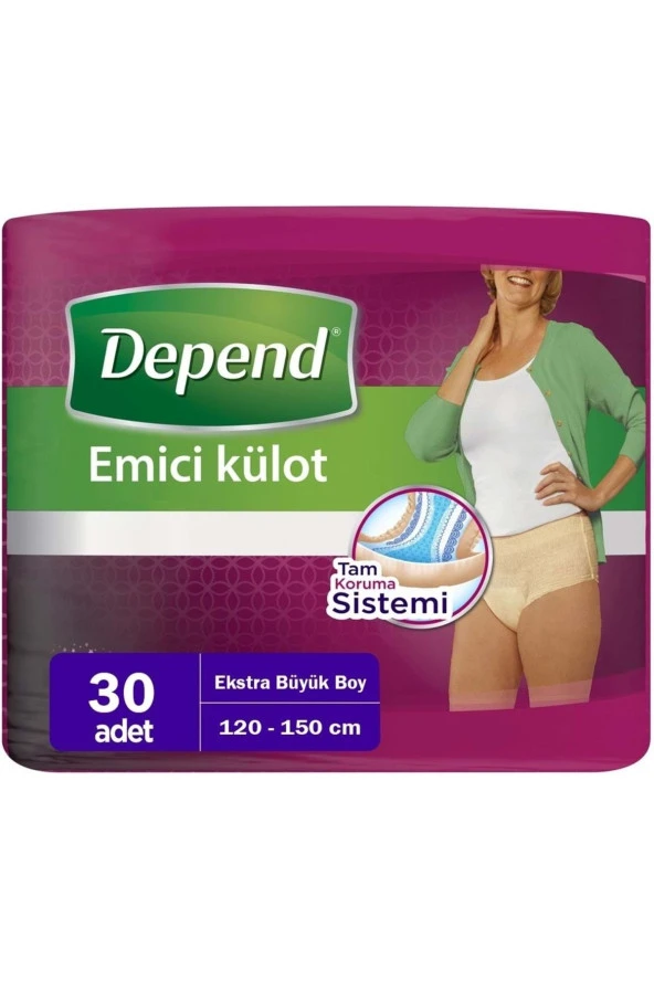 Depend Emici Külot Hasta Bezi Xl - Extra Büyük Kadın (30 Adet) ürün görseli 1
