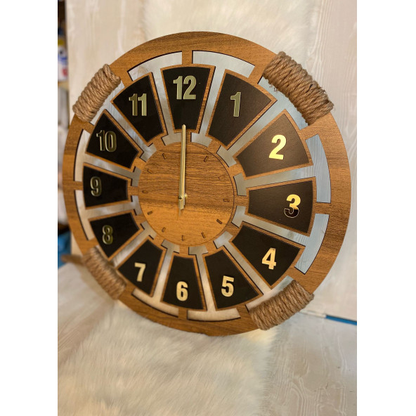 Lavinta54 Kişiye Özel Ahşap Duvar Saati 40 cm ürün görseli 1