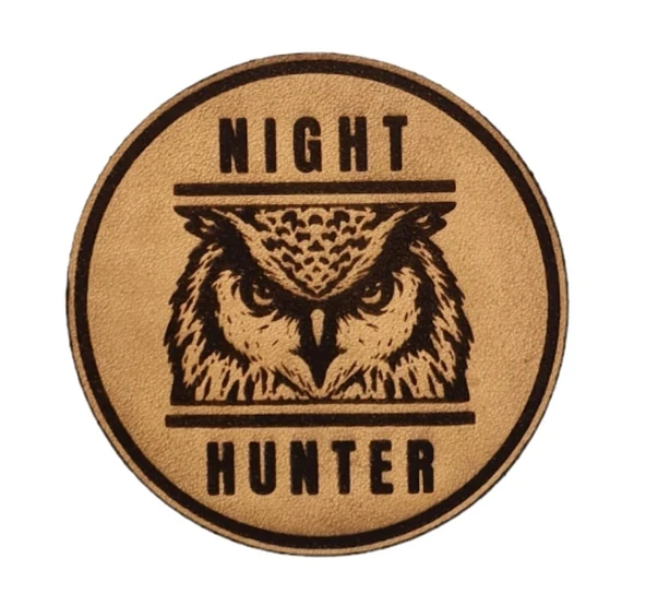 BAYKUŞ Night Hunter- Deri PEÇ - Arma - Askeri Patch ürün görseli 1