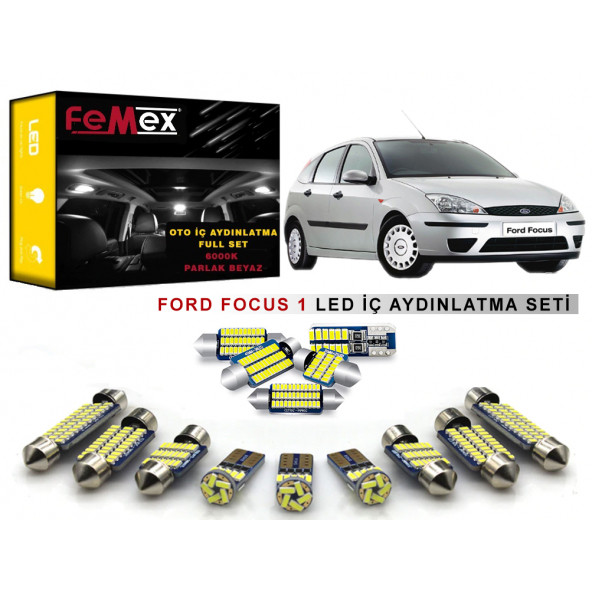 Ford Focus 1 LED İç Aydınlatma Ampul Seti FEMEX Parlak Beyaz ürün görseli 1