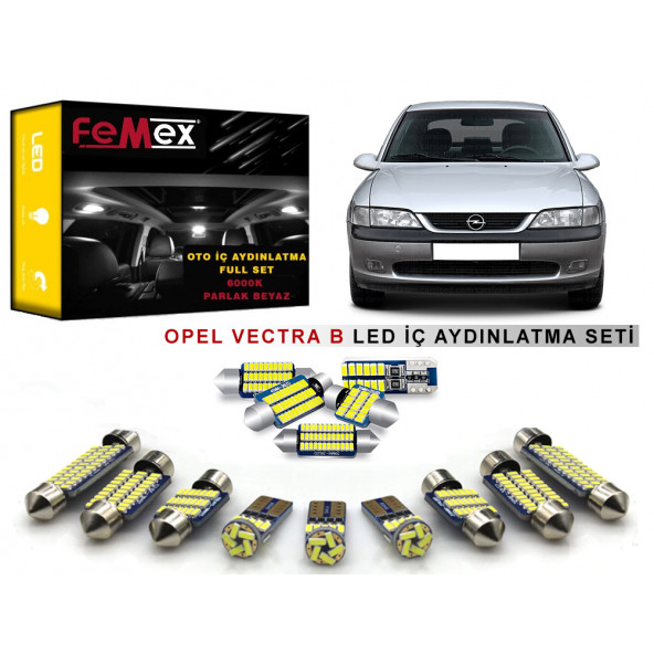 Opel Vectra B LED İç Aydınlatma Ampul Seti FEMEX Parlak Beyaz ürün görseli 1