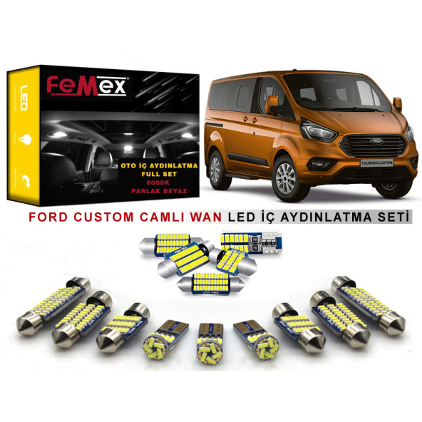 Ford Custom LED İç Aydınlatma Ampul Seti FEMEX Parlak Beyaz ürün görseli 1